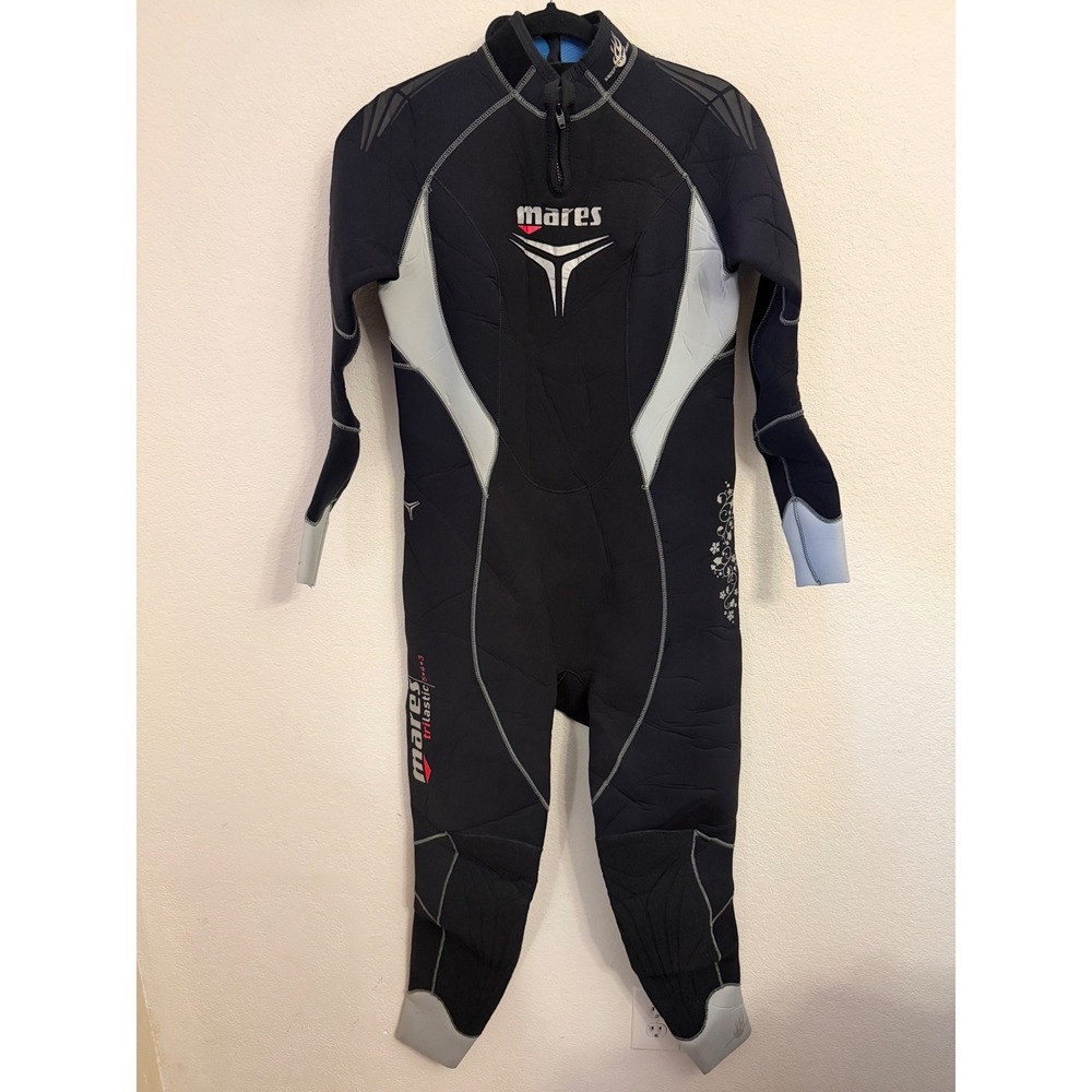 Mares Trilastic 5-4-3 Womens Wetsuit Size 16 Black‎ Grey Full Scuba Diving Suit
